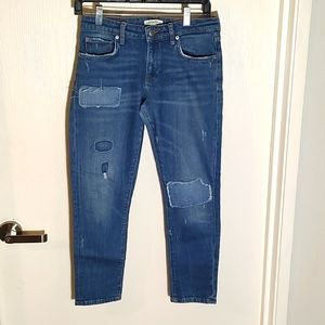 ZARA WOMAN DENIM PATCH JEANS 2